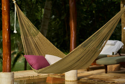 NNEDSZ Legacy King Size Outdoor Cotton Mexican Hammock in Cedar Colour-0