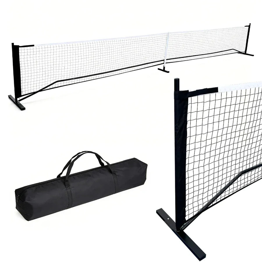 Portable Pickleball Net 6.7m Regulation Size Steady Metal Frame and Standard PE Nets With Carrying Bag Indoor Outdoor Training Versatile Game Net Set