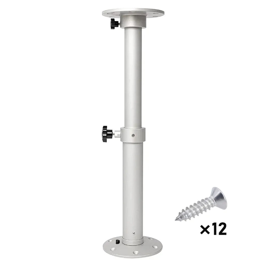 Table Pedestal Telescopic Furniture Leg 46-70cm Height Adjustable Easy Installation Detachable Aluminum Alloy Support for RV Boat Caravan Motorhome