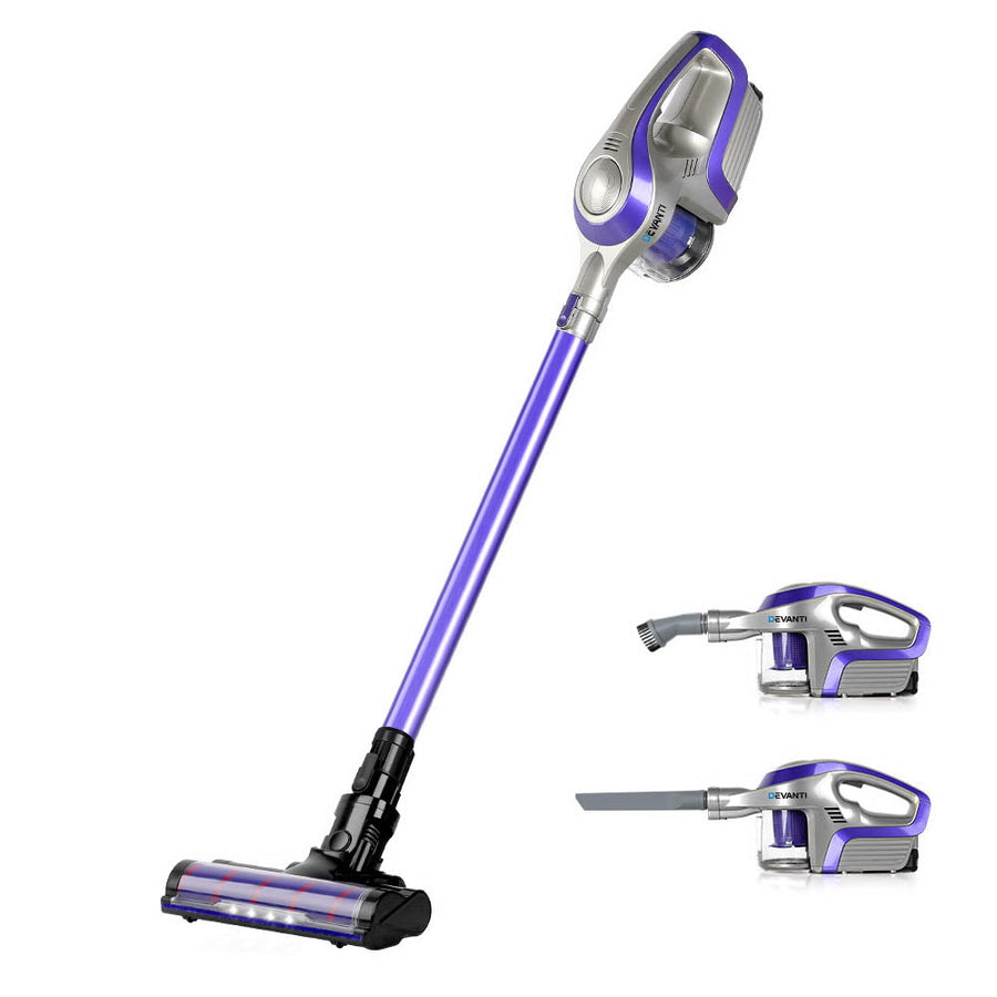 NNEDSZ 150W Handstick Vacuum Cleaner - Purple and Grey-0