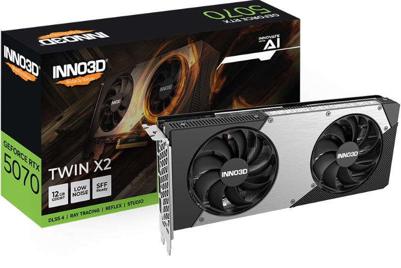 INNO3D nVidia GeForce RTX 5070 TWIN X2 12GB GDDR7 2512 MHz Boost Clock