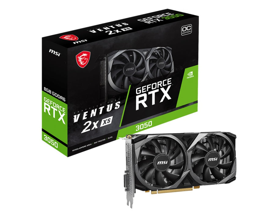 MSI nVidia Geforce RTX 3050 Ventus 2X XS 8G OC Video Card