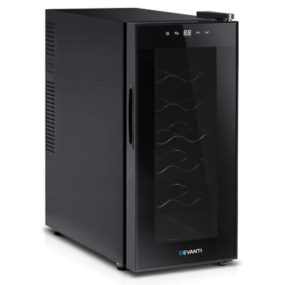 NNEDSZ Wine Cooler 12 Bottle Thermoelectric Fridge Storage Chiller-0