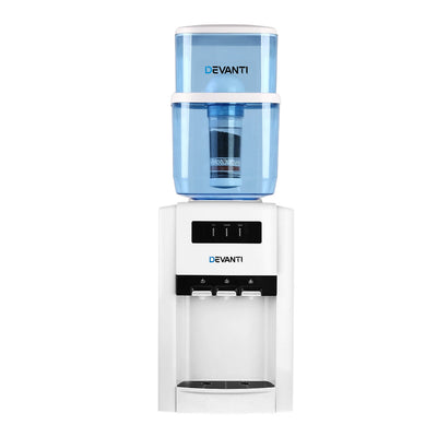 NNEDSZ 22L Bench Top Water Cooler Dispenser Filter Purifier Hot Cold Room Temperature Three Taps-0
