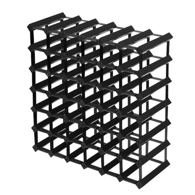 NNEDSZ 42 Bottle Timber Wine Rack Wooden Storage Wall Racks Holders Cellar Black-0