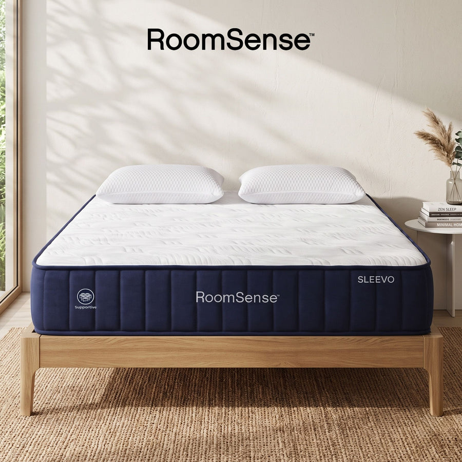 RoomSense Queen 30cm Medium Firm Latex Mattress Bundle with 2 Pillows