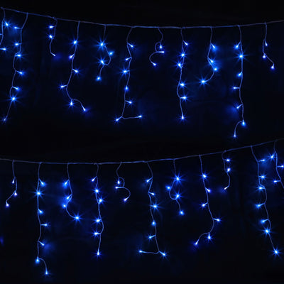 Jingle Jollys 32M Christmas Lights Solar Icicle String Lights 960 LED Blue