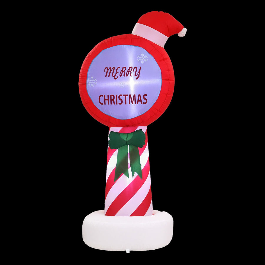 Jingle Jollys Christmas Inflatable Pole 1.8M Height LED Outdoor Decorations Illuminated