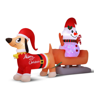 NNEDSZ Jingle Jollys Christmas Inflatable Snowman Dog 4.2M Tall Outdoor Decorations Illuminated-0