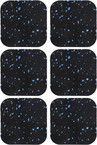 Treadmill Mat Pads,Exercise Equipment Mat,Soundproof Floor Mat,High-Density Rubber Mats for Floor Protection,Shock Absorbing Mat,Colour Dot Fitness Thickening Mat,Black (6)