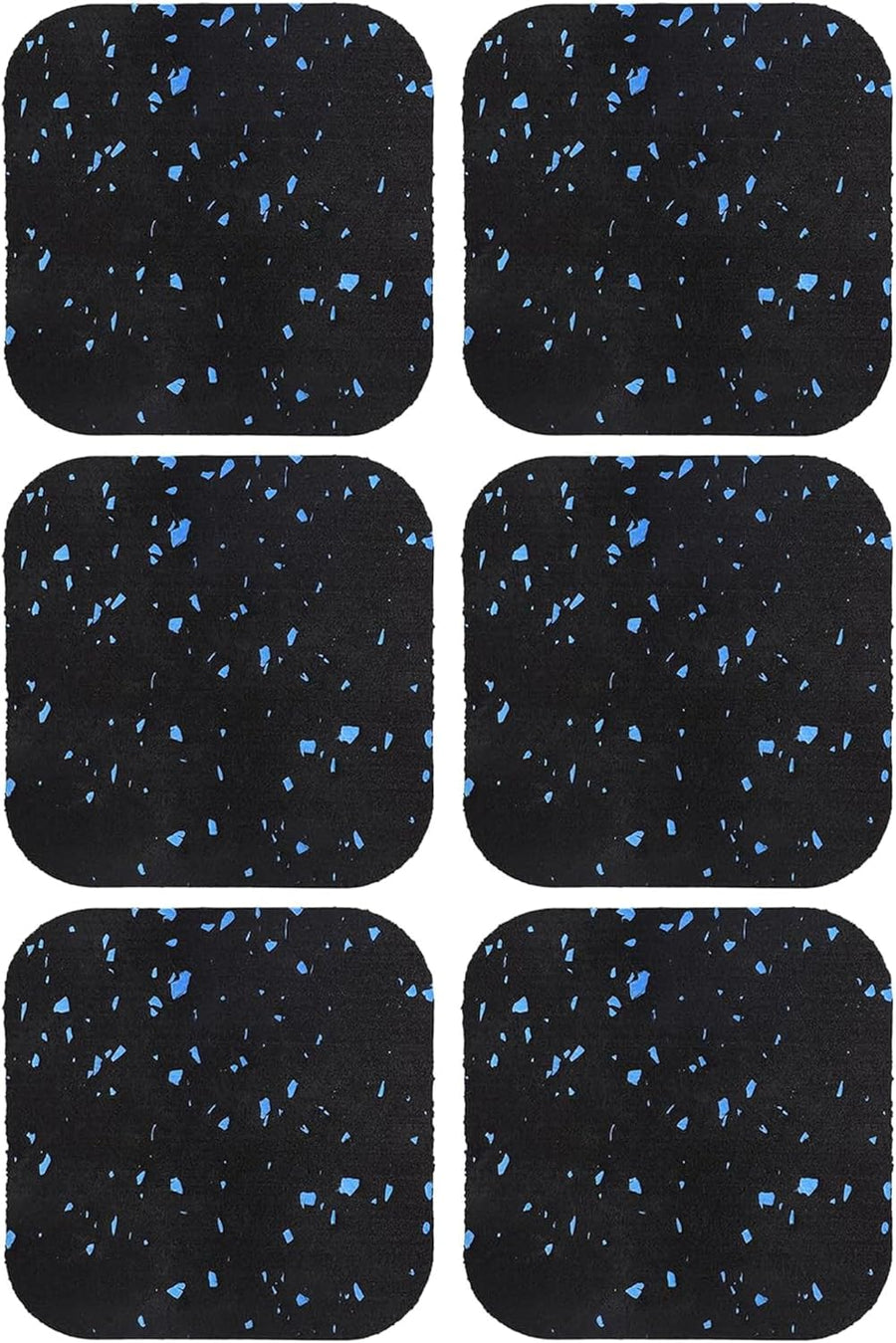 Treadmill Mat Pads,Exercise Equipment Mat,Soundproof Floor Mat,High-Density Rubber Mats for Floor Protection,Shock Absorbing Mat,Colour Dot Fitness Thickening Mat,Black (6)