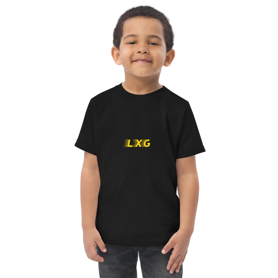 LXG AU Toddler Tee with gold LXG chest print