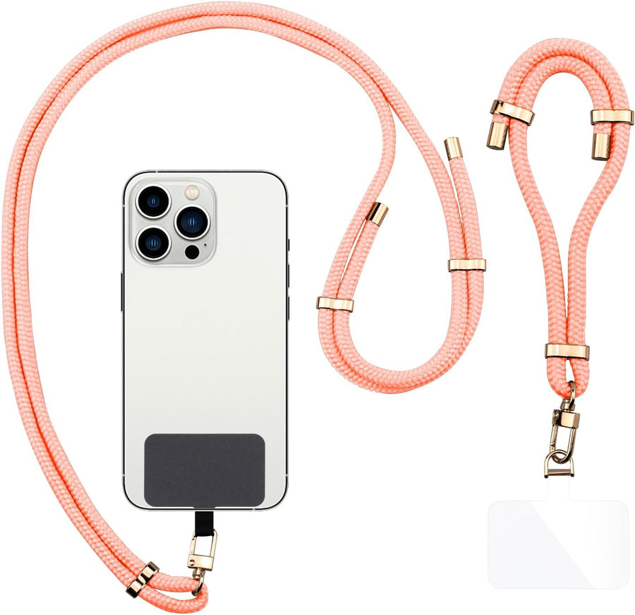 2 Pads Phone Lanyard,  Adjustable Crossbody Cell Phone Strap Universal Phone Wrist Lanyard 2Pcs Phone Patch Tether Tab for Most Smartphones Cell Phone Accessories