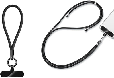 2 Pcs Adjustable Mobile Phone Lanyard Wrist Lanyard Neck Lanyard with 2Pcs Phone Patch Tether Tab for Most Smartphones Cell Phone Accessories