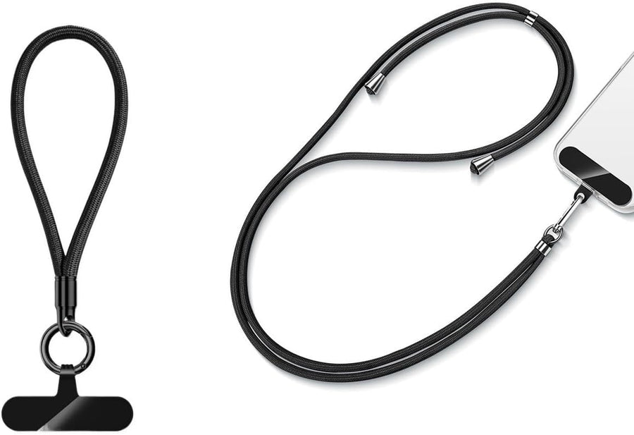 2 Pcs Adjustable Mobile Phone Lanyard Wrist Lanyard Neck Lanyard with 2Pcs Phone Patch Tether Tab for Most Smartphones Cell Phone Accessories