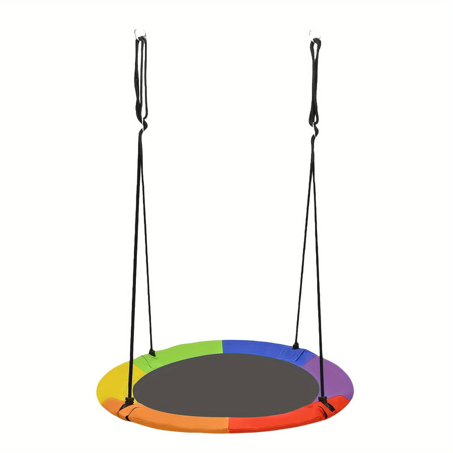 NNETM Rainbow Canopy Hammock Outdoor Swing-0