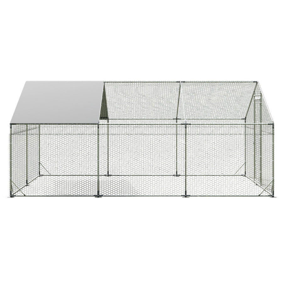 NNEIDS Pawz 600x300x194cm Large Metal Walk-in Chicken Coop Cage-0