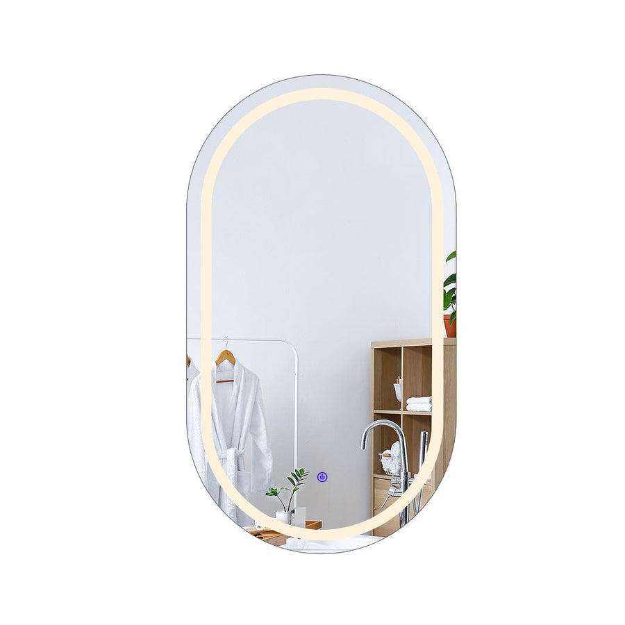 NNEIDS EMITTO LED Wall Mirror Oval Anti-fog 60x100cm-0