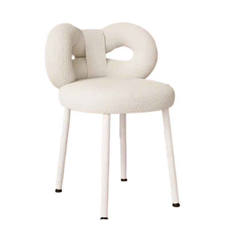 NNETM Vanity Stool with Bow Backrest Butterfly Design-0