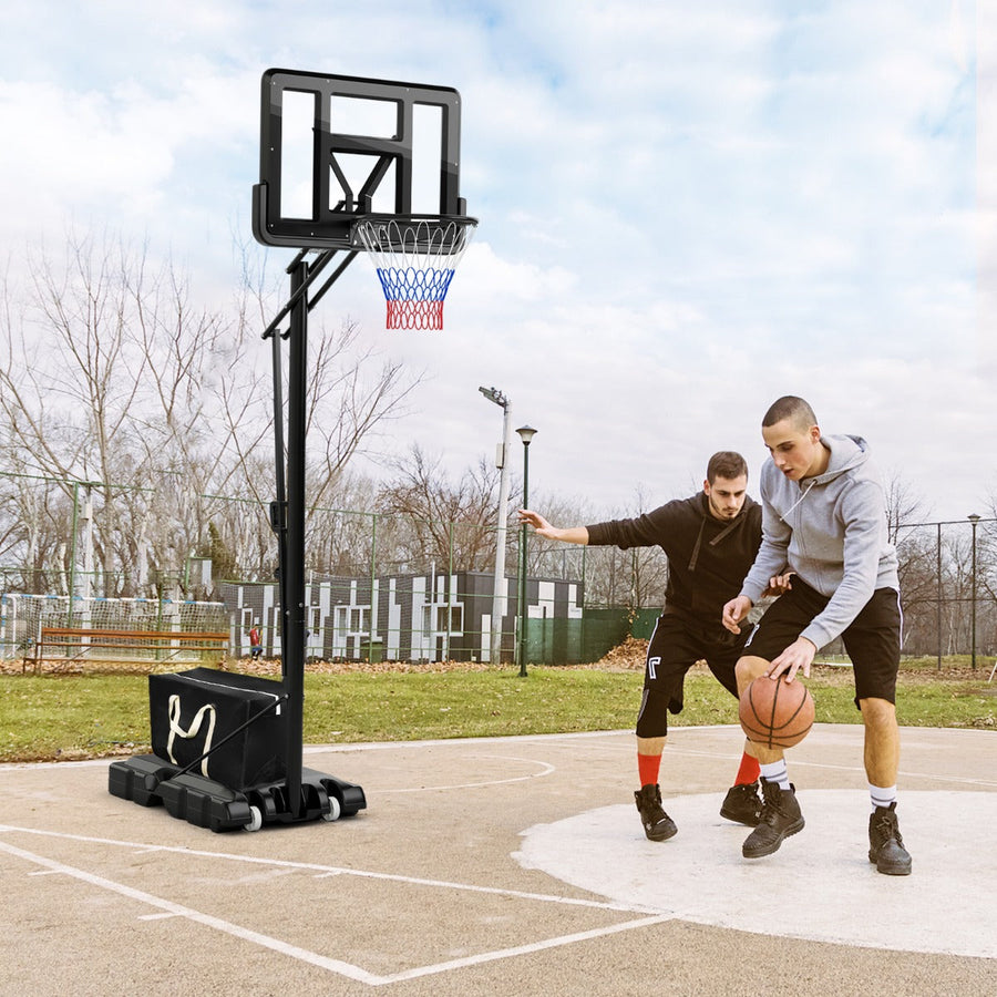 NNECW 5-Level Height Adjustable Basketball Hoop Stand with Backboard for Exercise-0