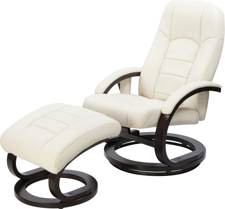 NNEDSZ Leather Massage Chair Recliner Ottoman Lounge Remote-0